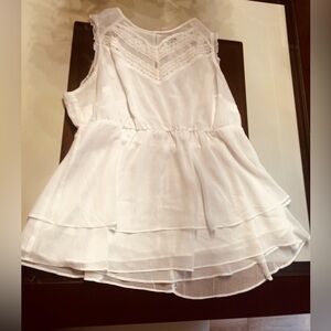 Torrid White Ruffled Tiered top